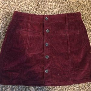 American Eagle Maroon Mini Skirt